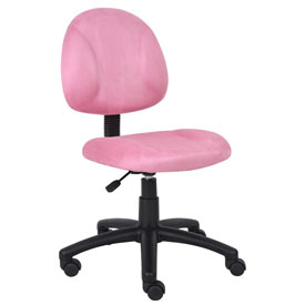 Boss Pink Microfiber Deluxe Posture Chair, B325-PK